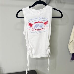 Custom Racing White Tank Top